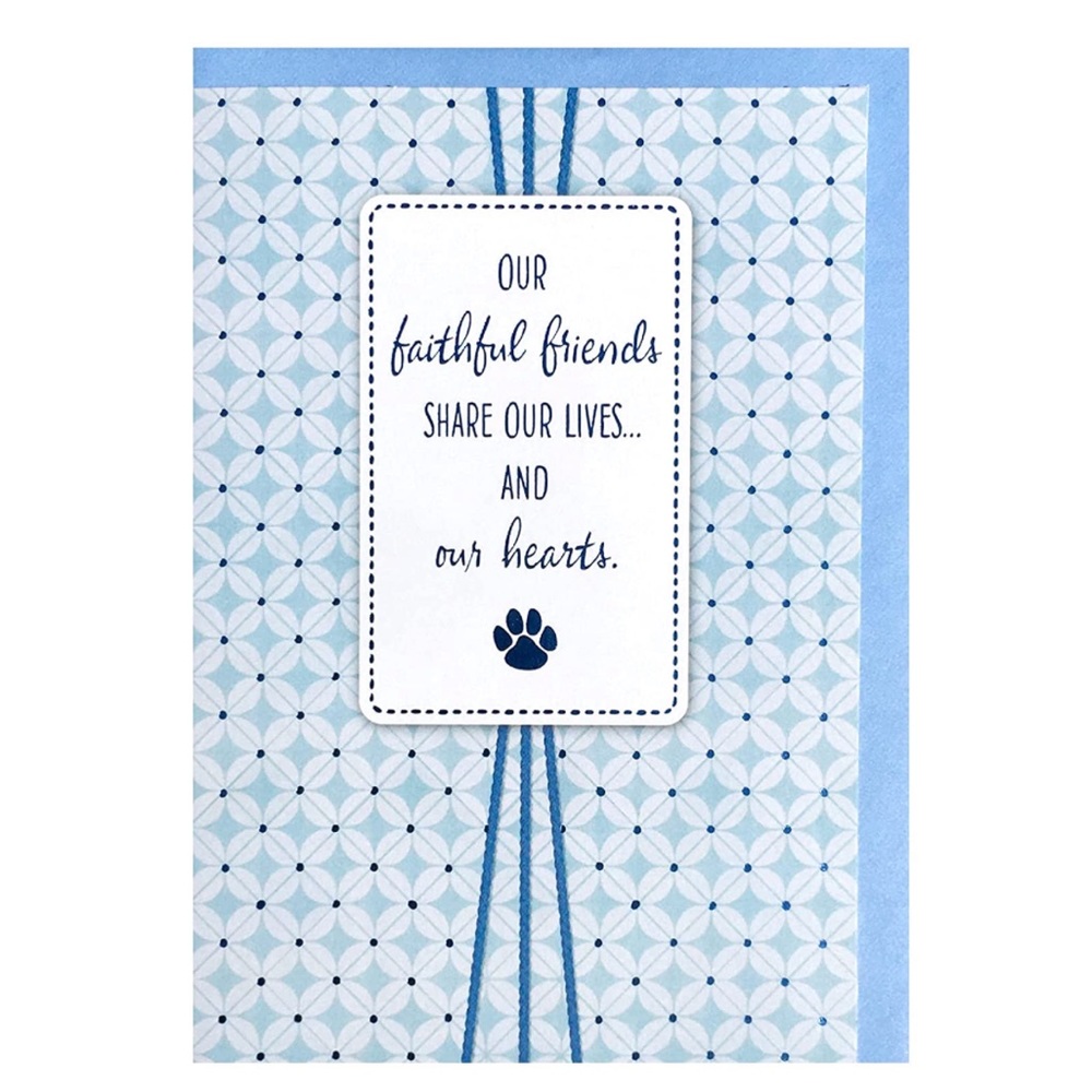 Heartline Loss of Pet Single Foil Greeting Card (LAE2159), 2 ct